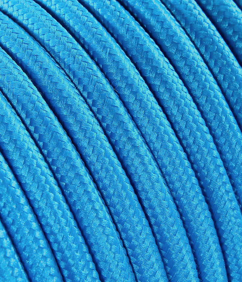 Textilkabel Hellblau TO59, 3 x 0,75mm²