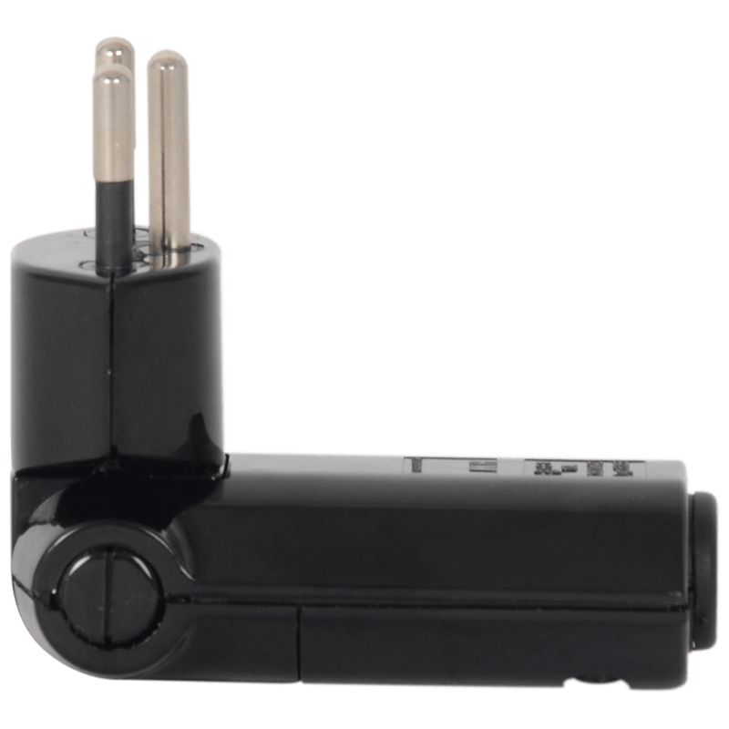 3-poliger Dreh-Winkelstecker T12 schwarz Konigs