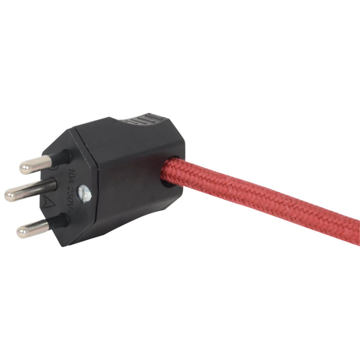 3-poliger Stecker schwarz T12, Kabelauslass oben/unten