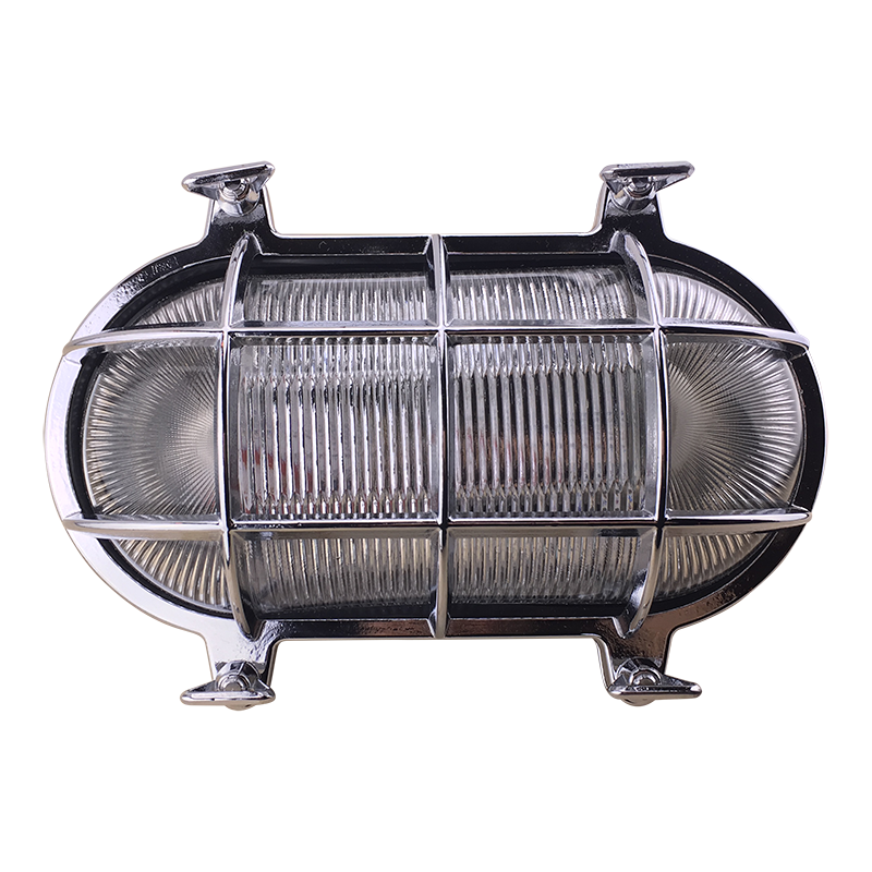 Kellerleuchte Tartaruga Ovale Chrome 235x165 E27 | Foresti & Suardi