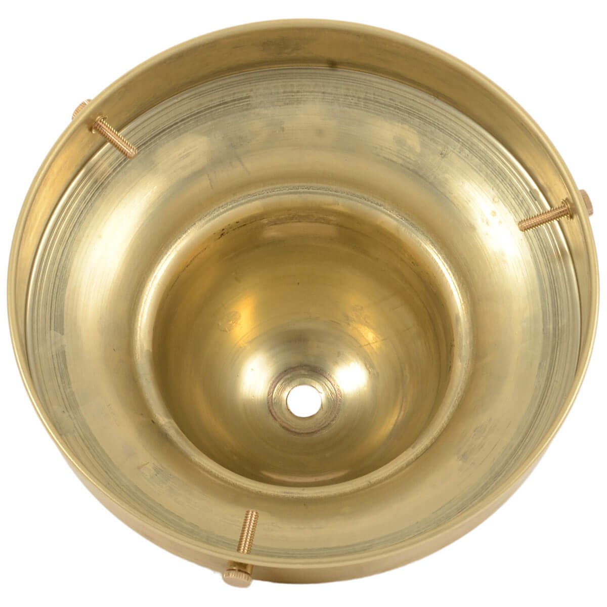 Glas-/Lampenschirmhalter  "Bell Gallery" Messing roh