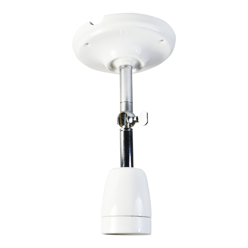 Wandleuchte Porzellan weiss Chrome