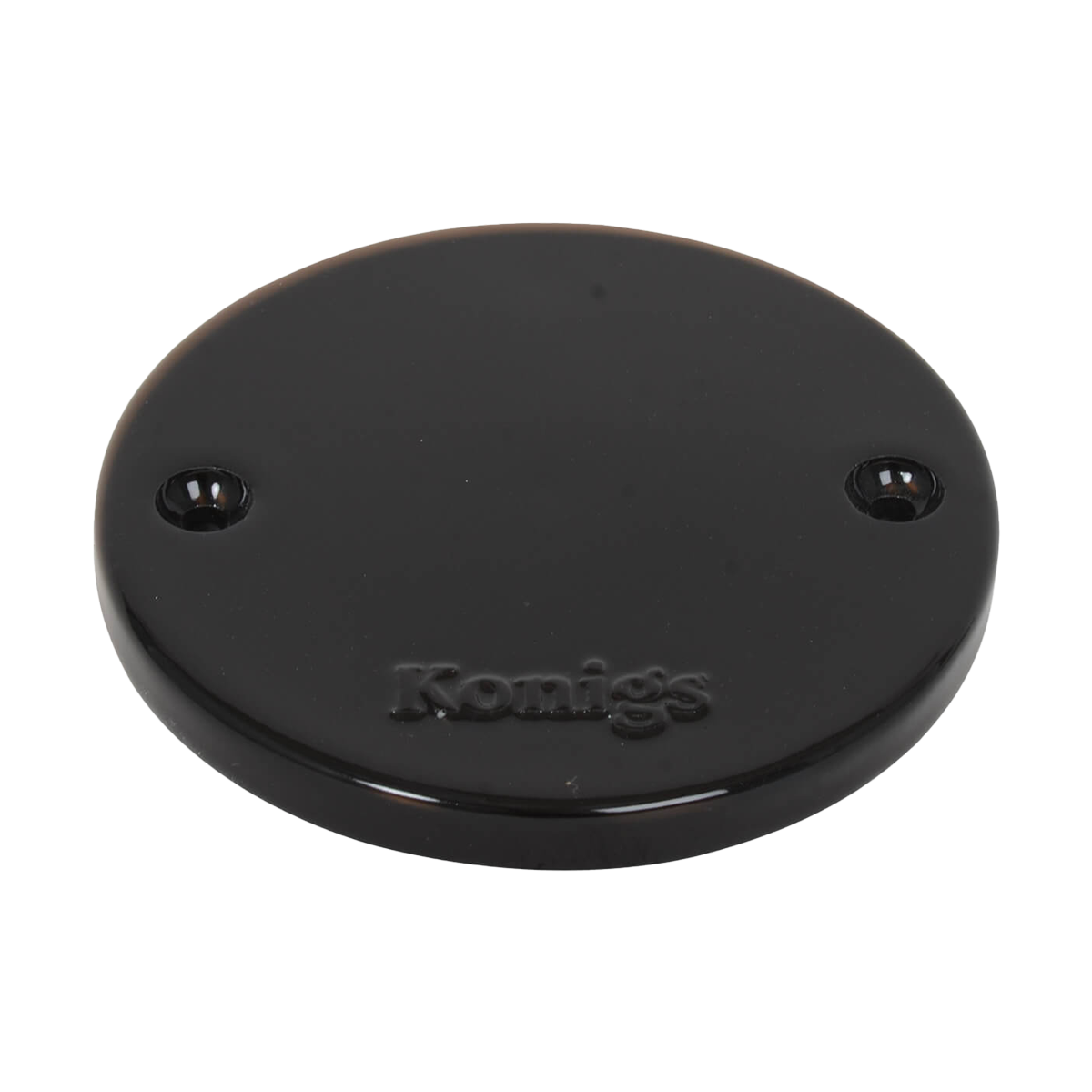 Blinddeckel schwarz aus Porzellan 10.5cm Durchmesser