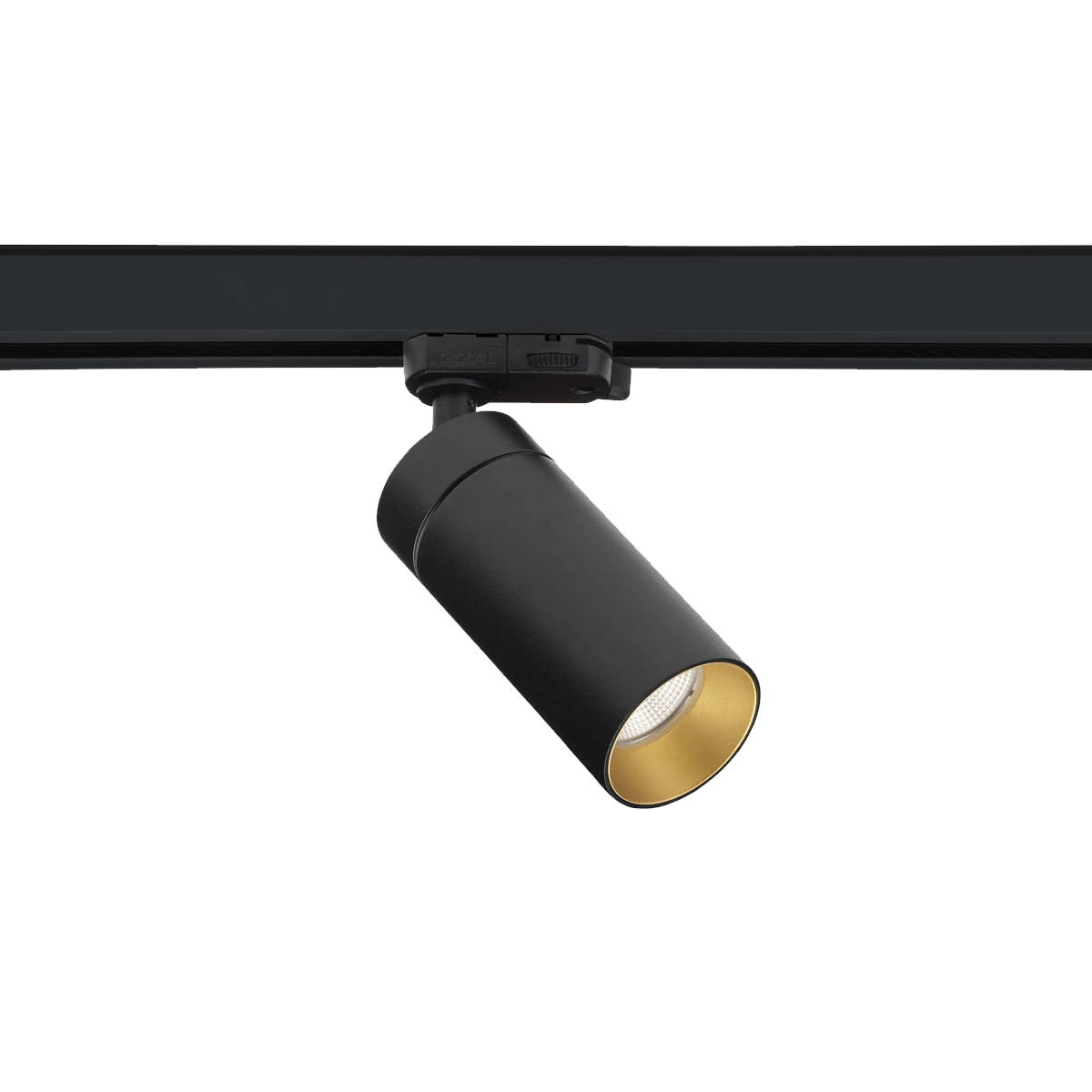 Spot S16 2700K 12W schwarz/gold für Schienensystem | Antidark