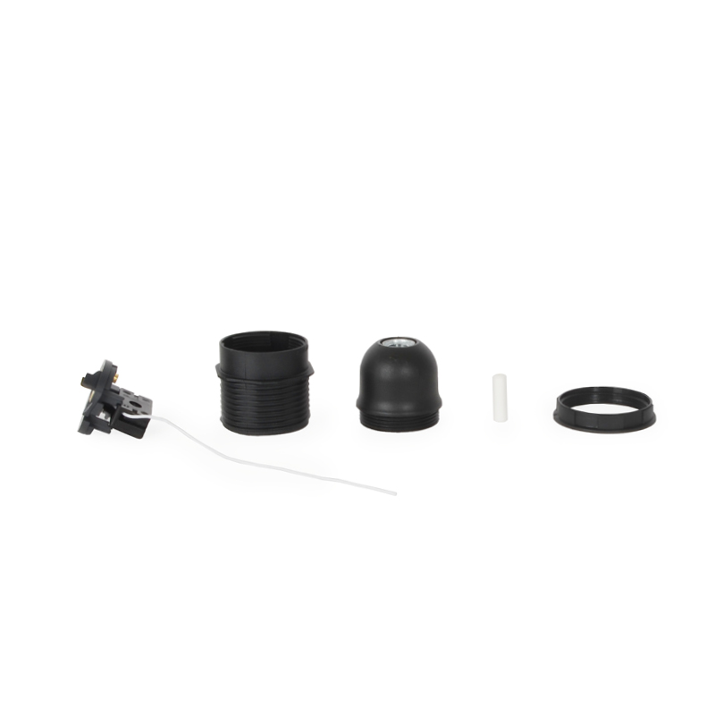Lampenfassung E27 Thermoplast mit Zugschnur und Anschlag