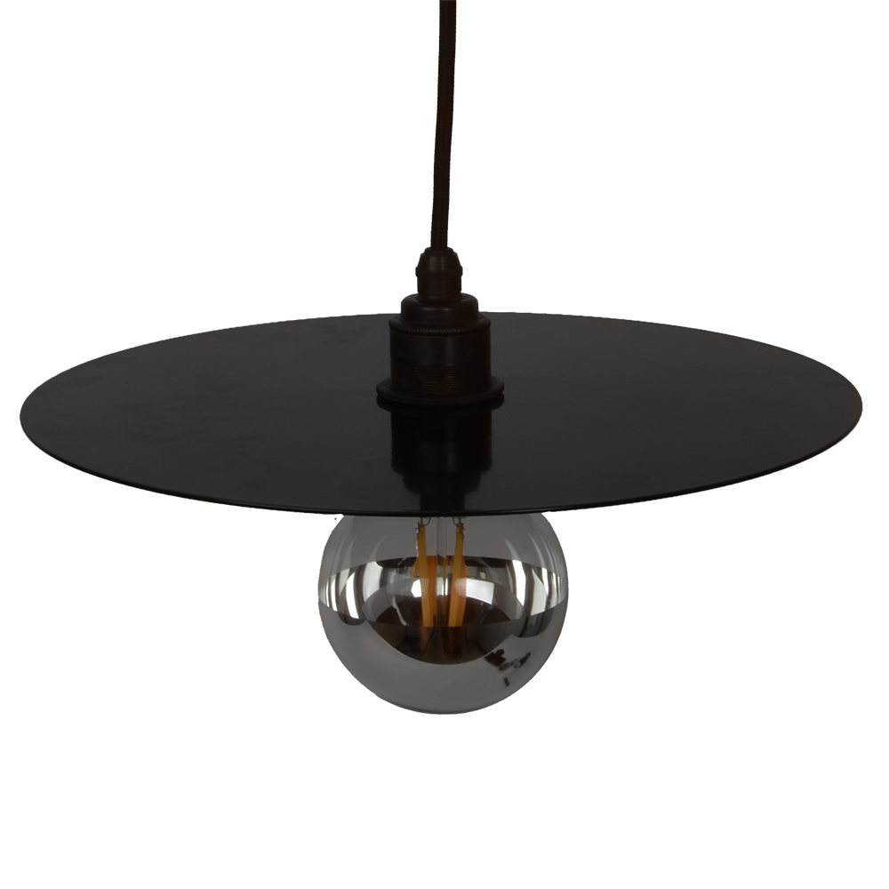 Lampenschirm Disc Schwarz seidenglanz 31 cm