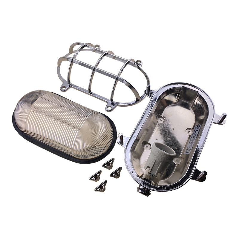 Kellerleuchte Tartaruga Ovale Chrome 235x165 E27 | Foresti & Suardi