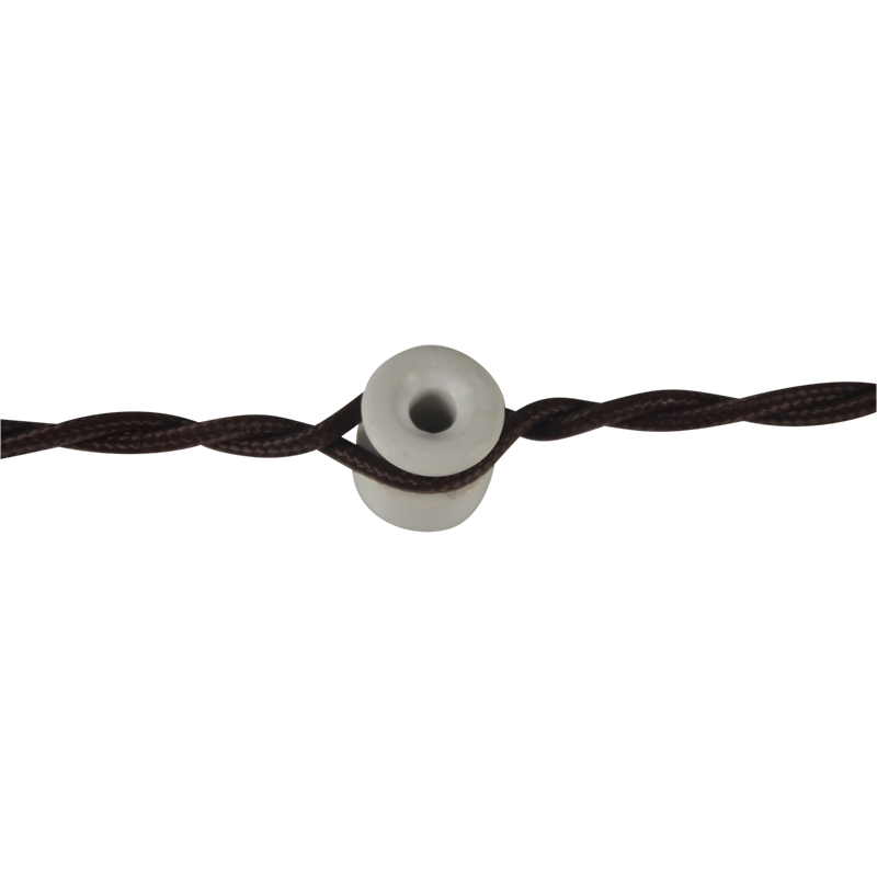Porzellan Isolator / Kabelhalter Weiss