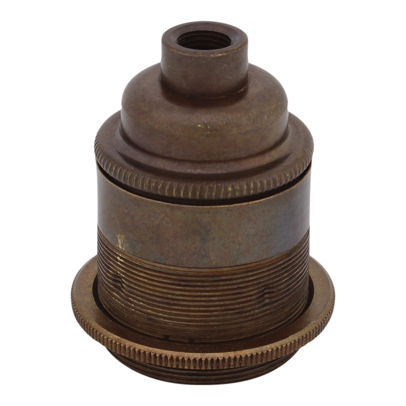 Lampenfassung E27 mit Stellring und M10x1-Gewinde Old English