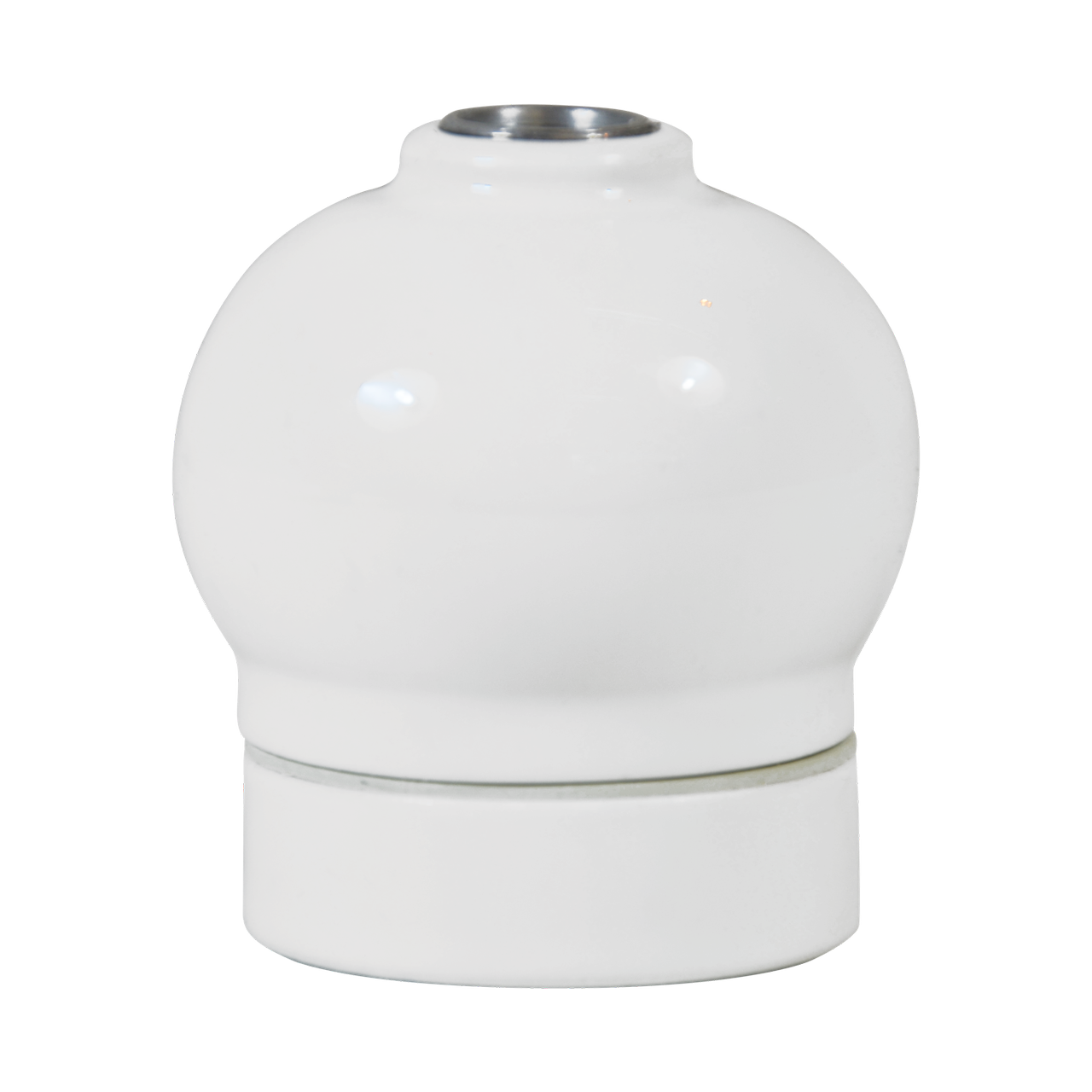 Lampenfassung E27 Porzellan "Round" Weiss