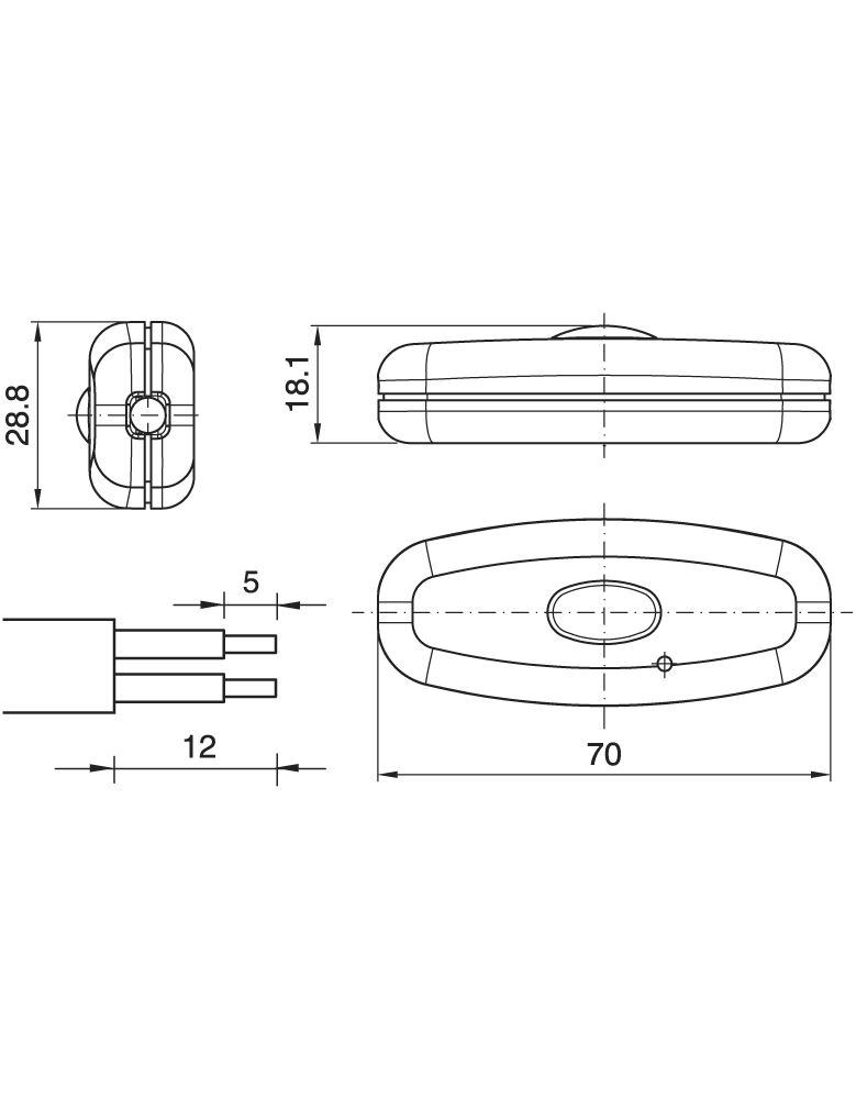 Schnurdimmer 1002 transparent