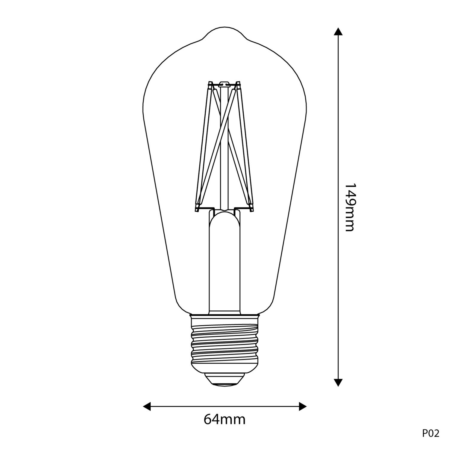 LED Porzellan ST64 7W E27 | Konigs