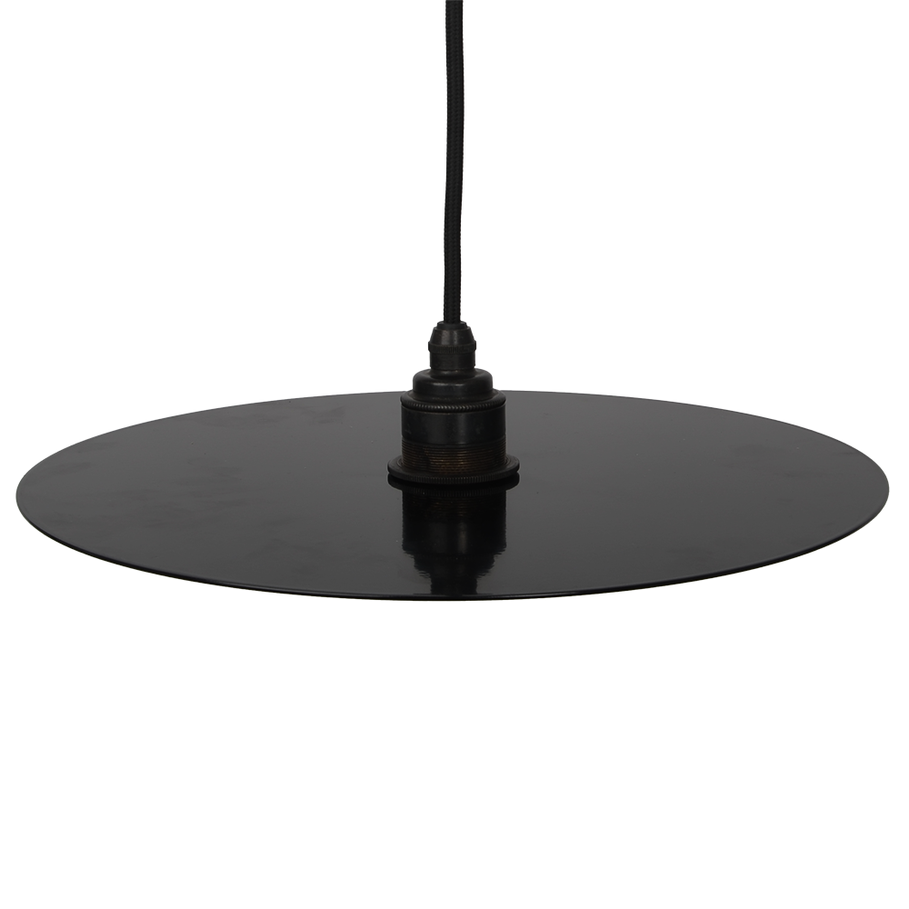 Lampenschirm Disc Schwarz seidenglanz 31 cm