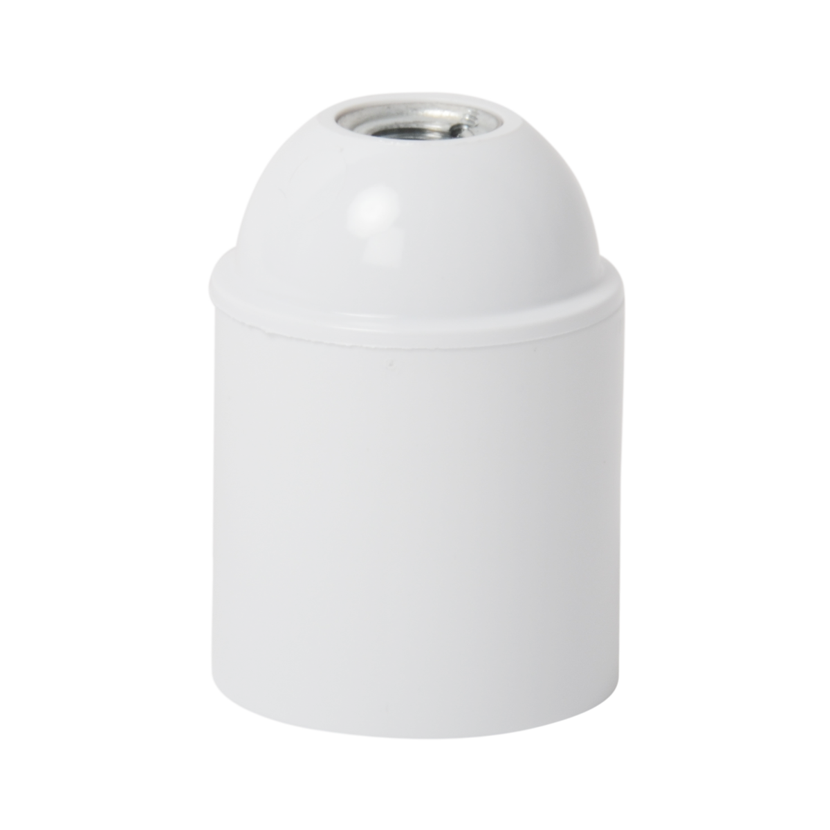 Lampenfassung E27 Thermoplast Glattmantel Weiss