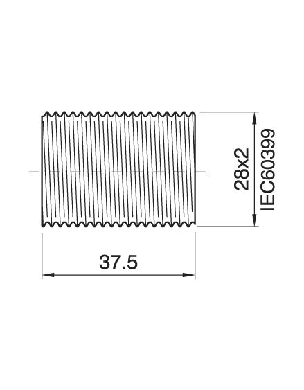 Outer Shell E14 mit Aussengewinde Kunststoff Weiss