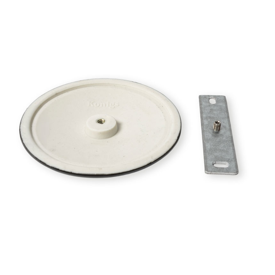 Porzellan Blinddeckel Piatto Curvato Schwarz