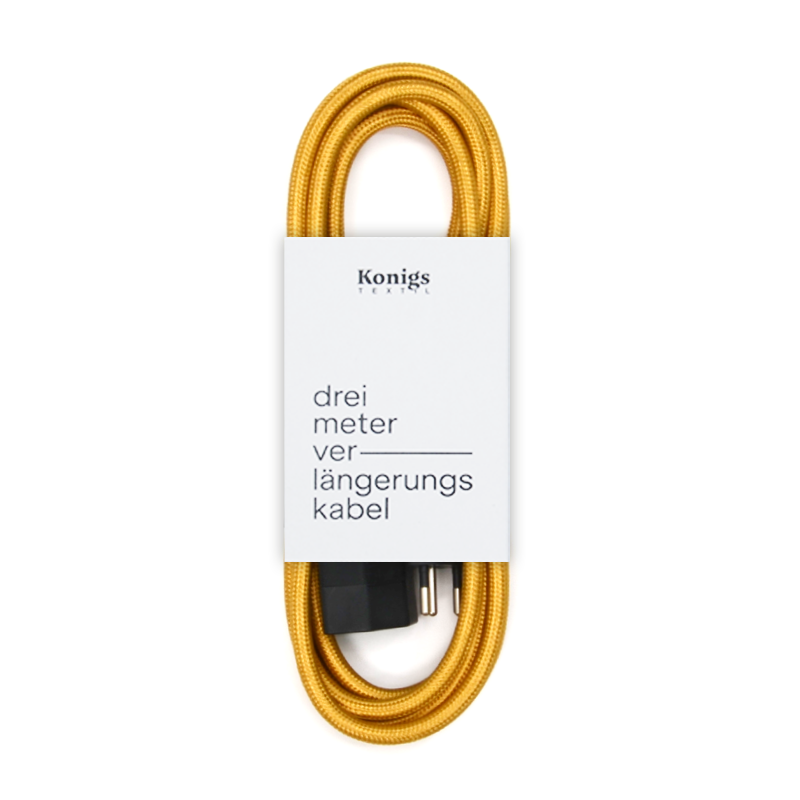 Verlängerungskabel Textil Gold TO68