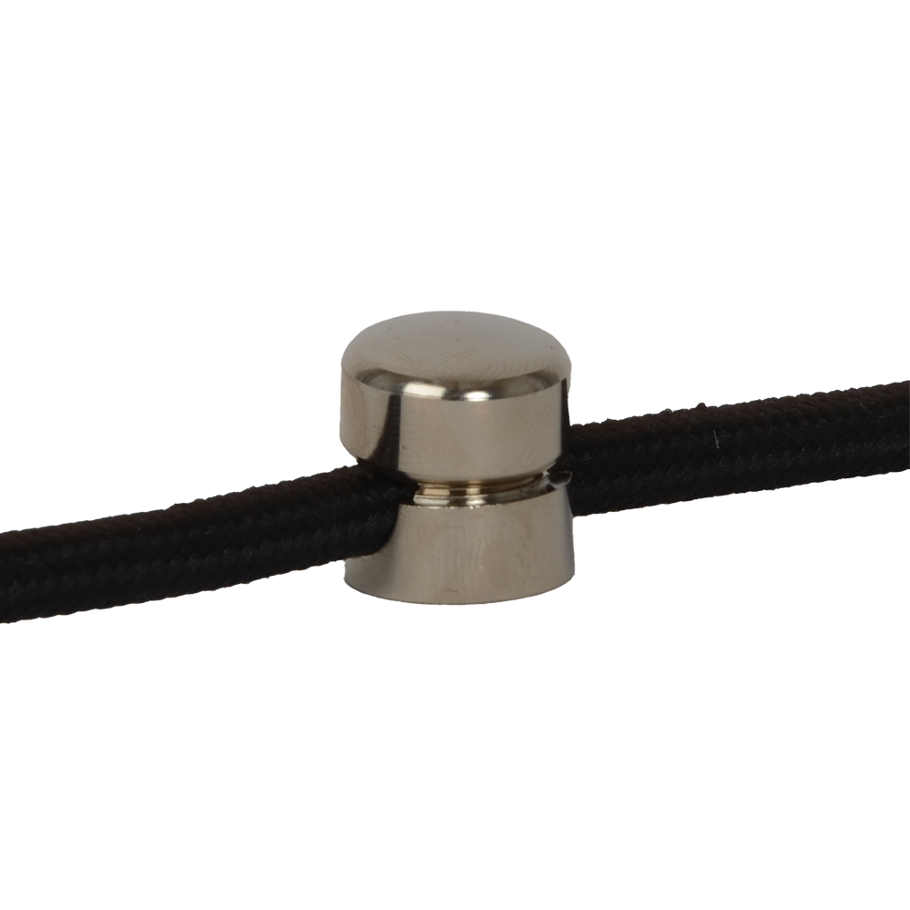 Kabelhalter Metall 2-teilig klein Nickel