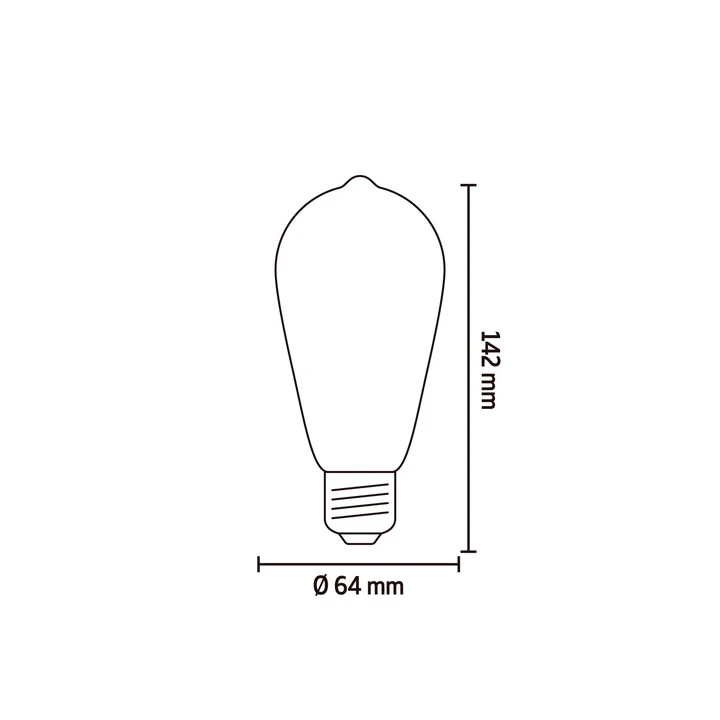 LED ST64 Flex Filament Gold Rustic 3.8W 250lm 2100K E27 | Calex