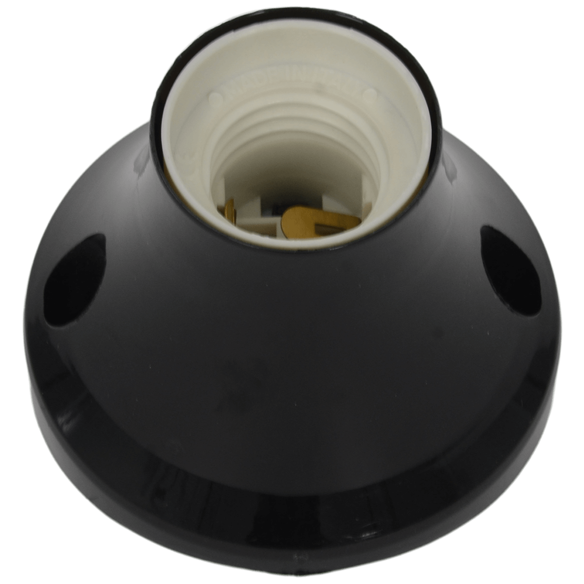 Aufbaufassung E27 Thermoplast schräg Schwarz