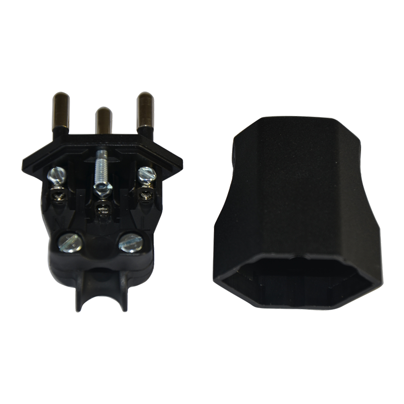 3-poliger Stecker schwarz T12