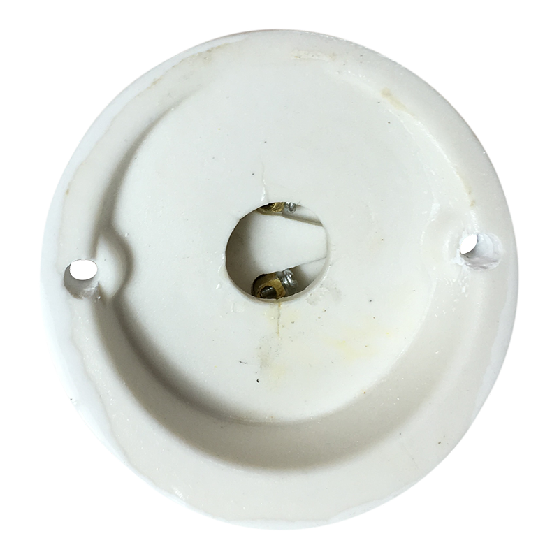 Aufbaufassung E27 Porzellan "schräg" Weiss