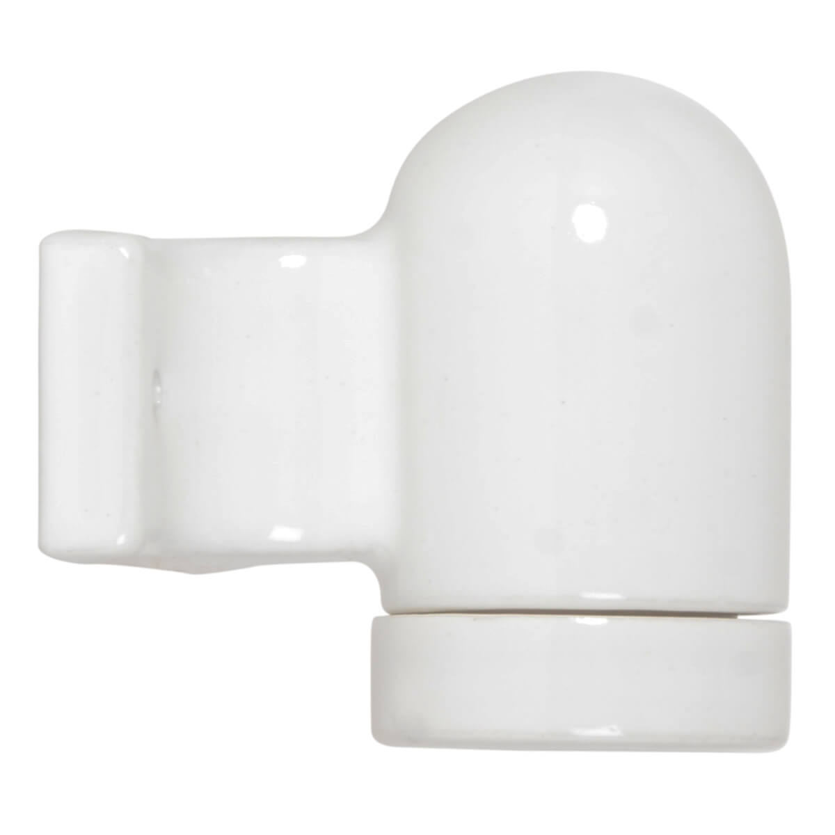 Porzellan Wandfassung E27 90 Grad weiss
