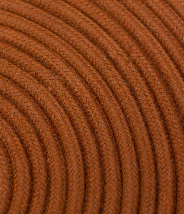 Stoffkabel in Rostbraun