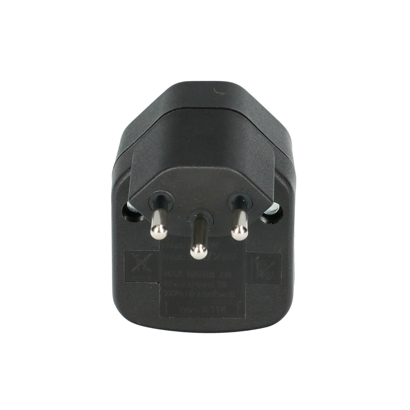 Stecker Typ13 mit Schalter Schwarz