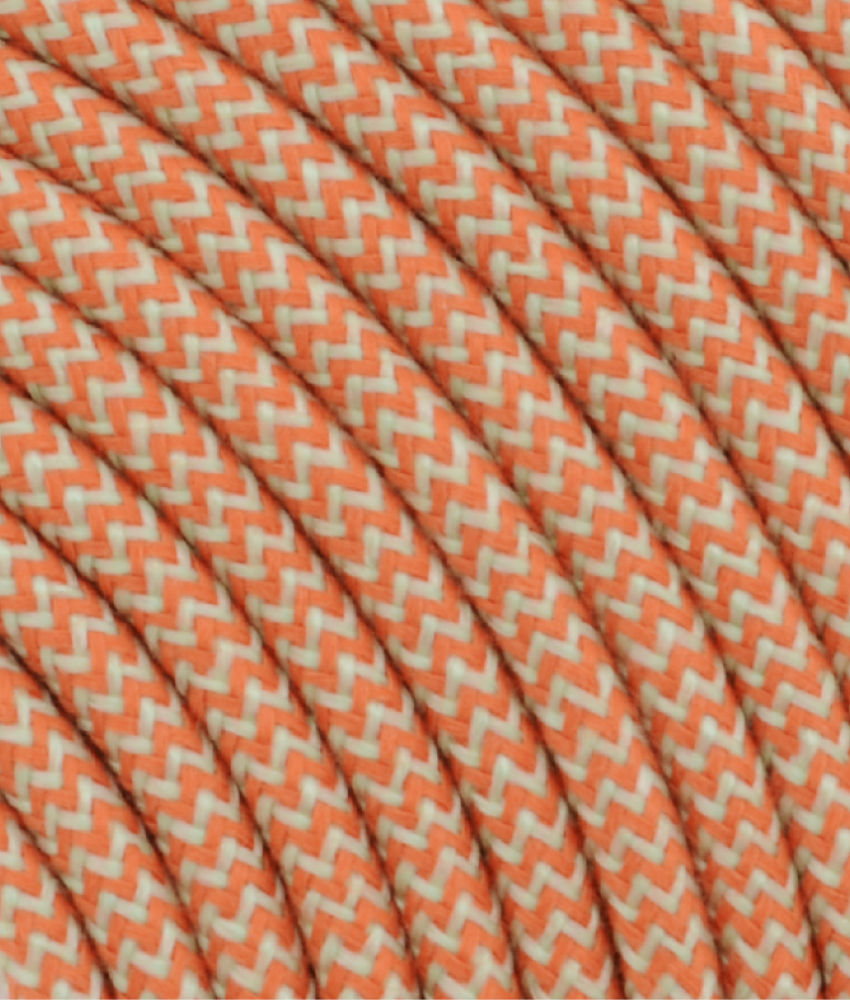 Textilkabel Mint/ Lachs "Zick-Zack" TO417|TO440 3 x 0,75mm²