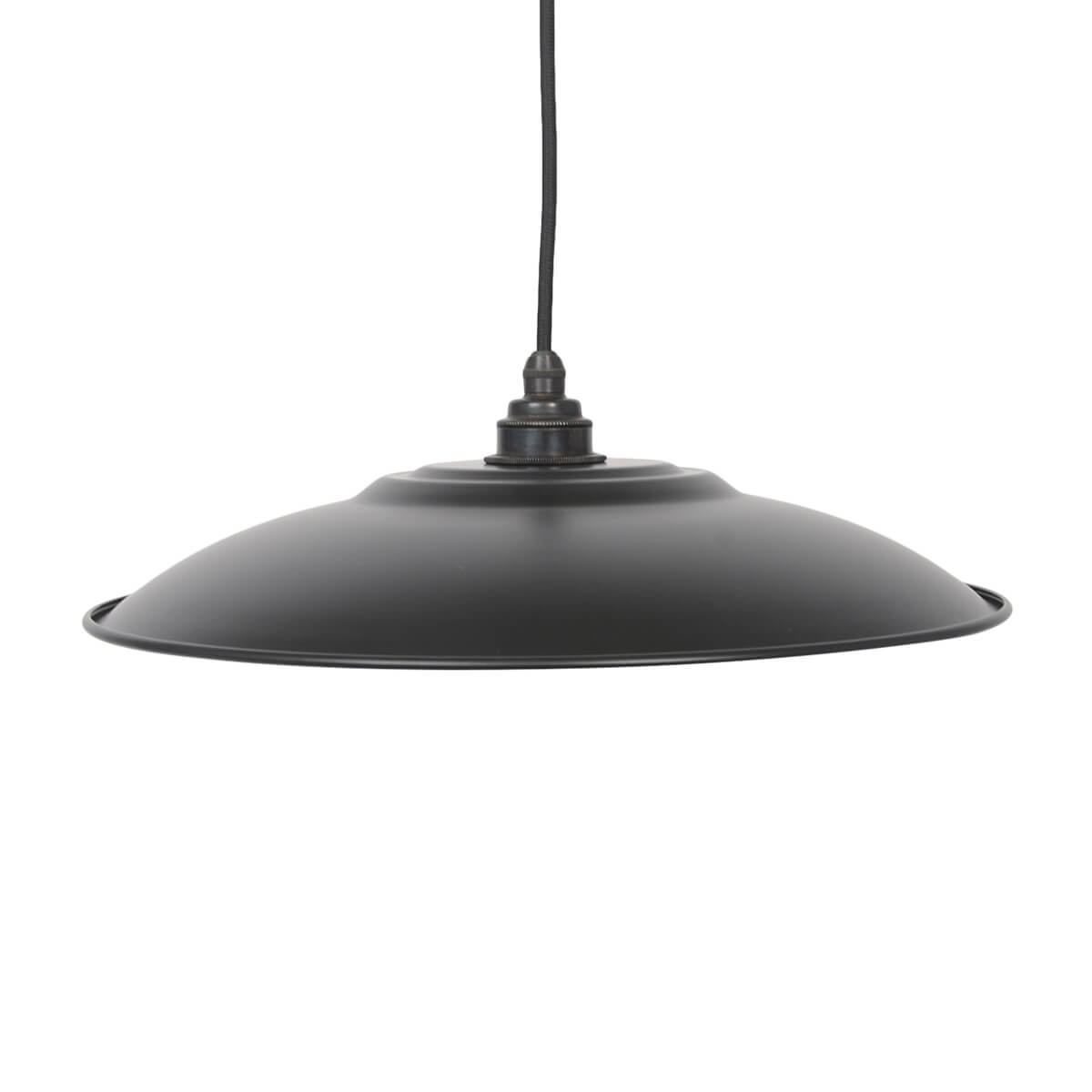 Lampenschirm Flat XL schwarz matt