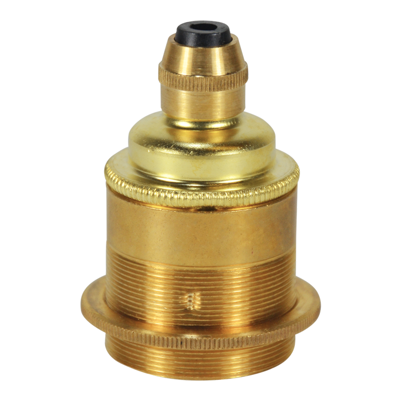 Lampenfassung E27 mit Stellring Brass