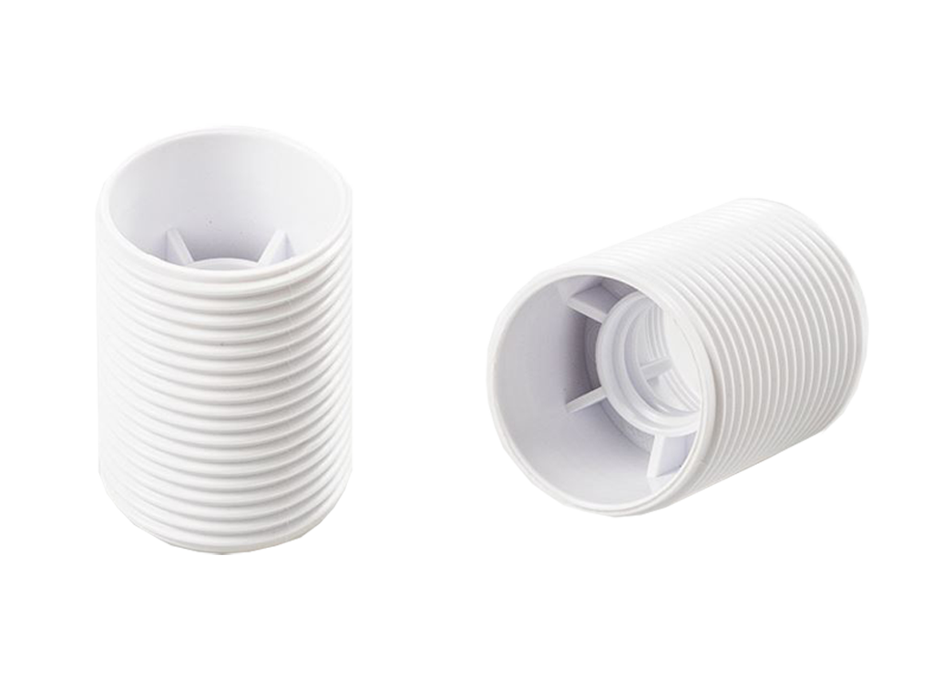 Outer Shell E14 mit Aussengewinde Kunststoff Weiss