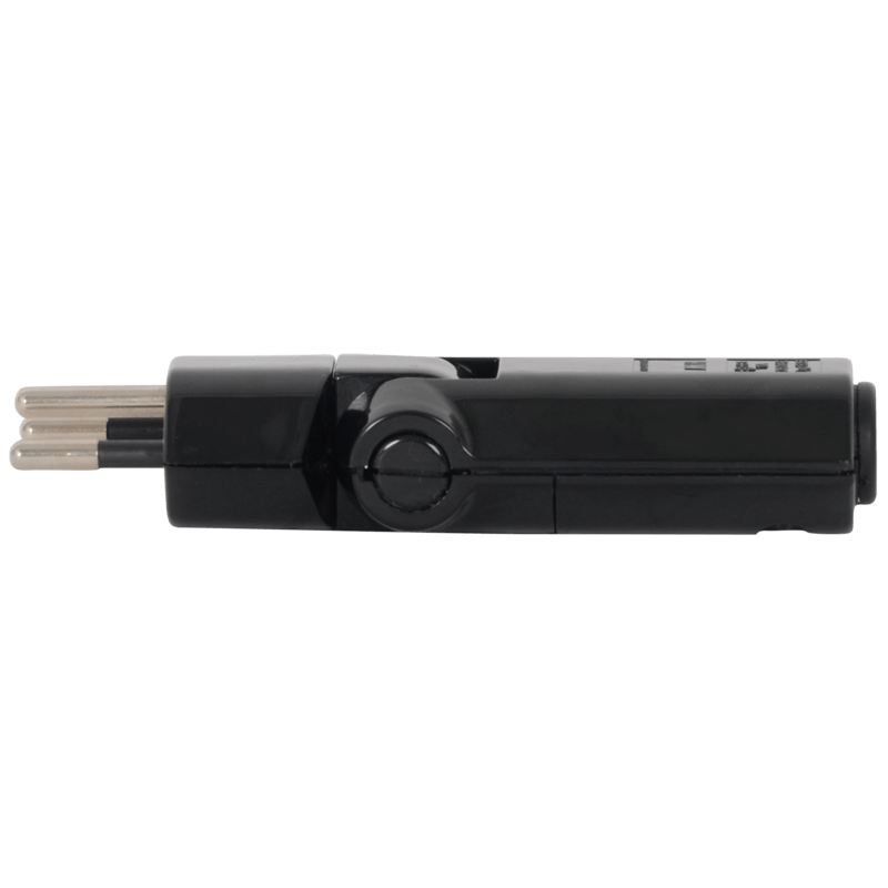 3-poliger Dreh-Winkelstecker T12 schwarz Konigs