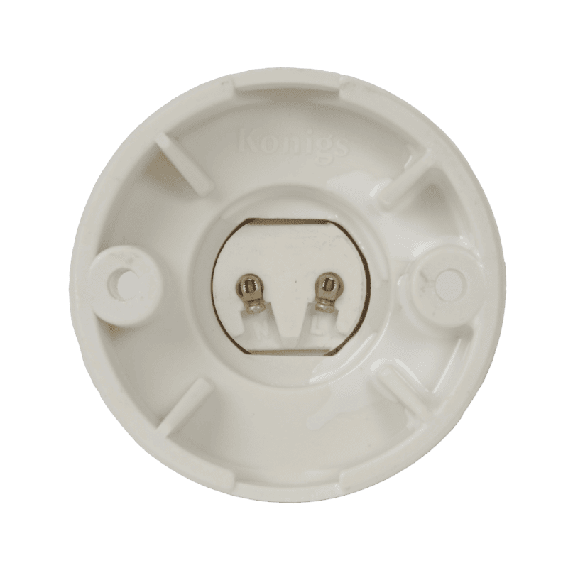 Aufbaufassung E27 Porzellan Glanz Classic Weiss
