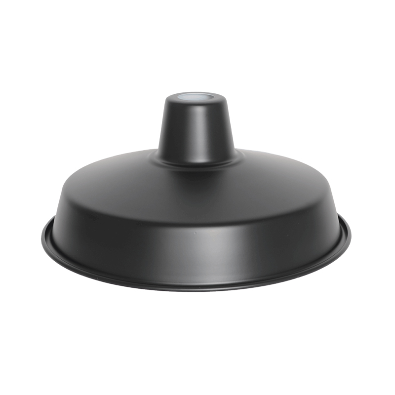 Emaille Lampenschirm Classic Schwarz matt