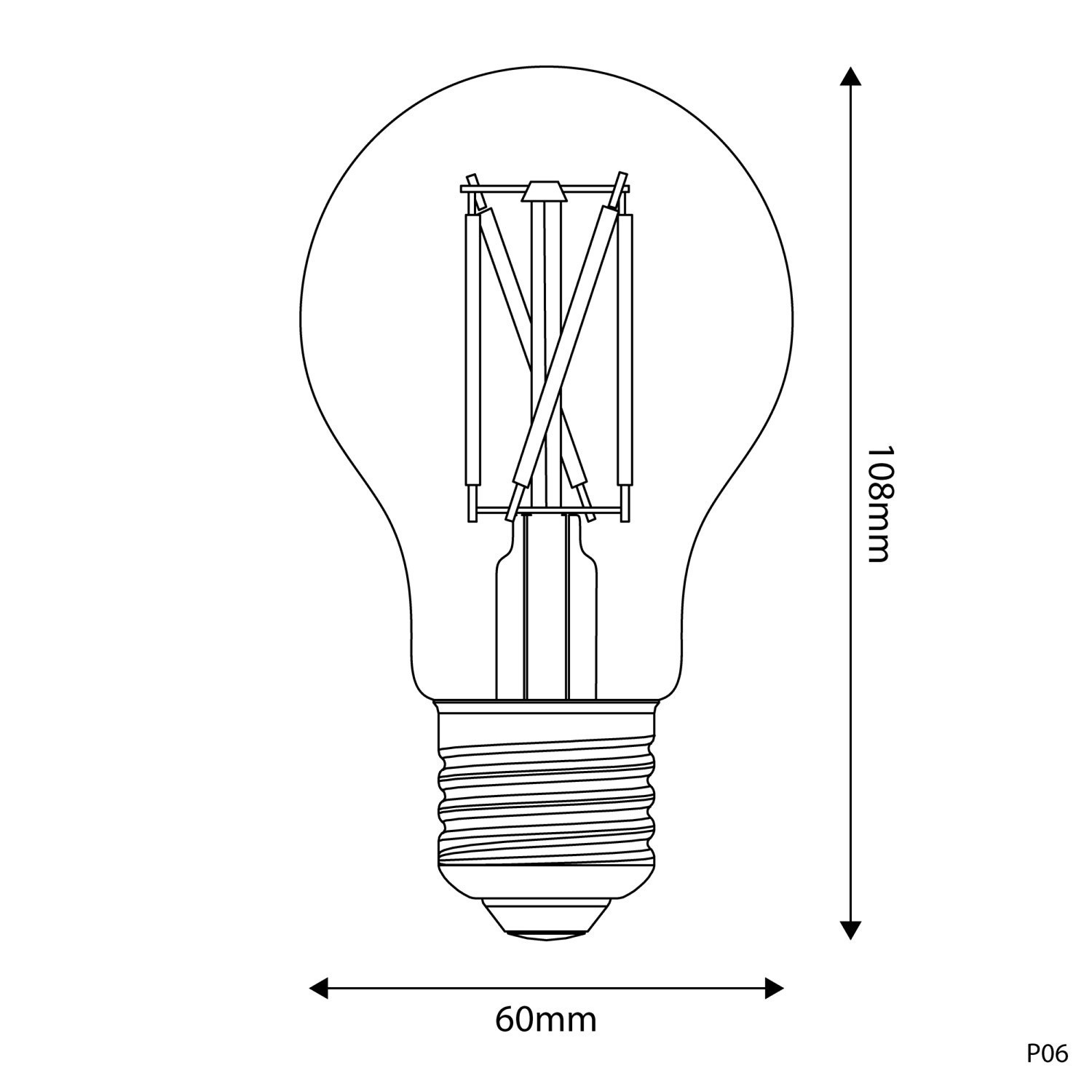 LED Porzellan A60 7W E27 | Konigs
