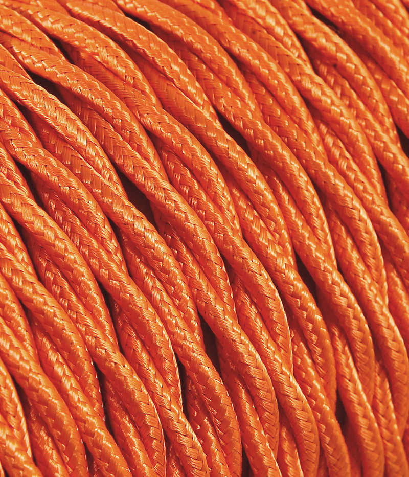 Textilkabel Orange verdrillt TR5, 2 x 0,75mm²