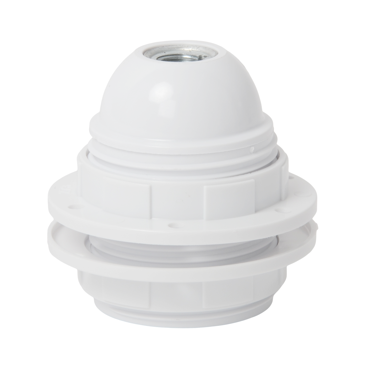 Lampenfassung E27 Thermoplast mit Aussengewinde Weiss