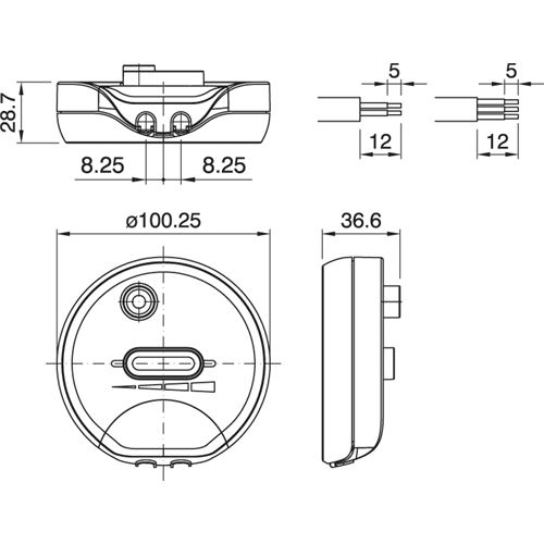 Bodendimmer 4-25W LED 100-240V Transparent