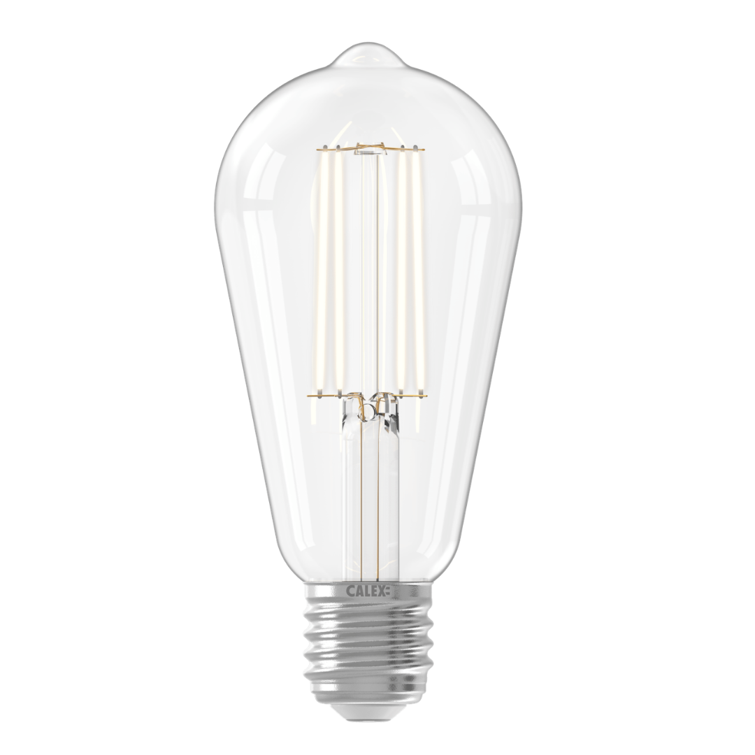 Calex Filament LED Lamp - E27 - ST64 - Clear - 4.5W - Dimmable