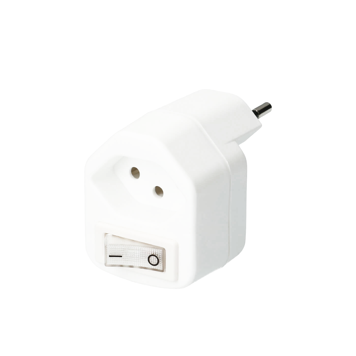Stecker Typ13 Weiss mit Schalter