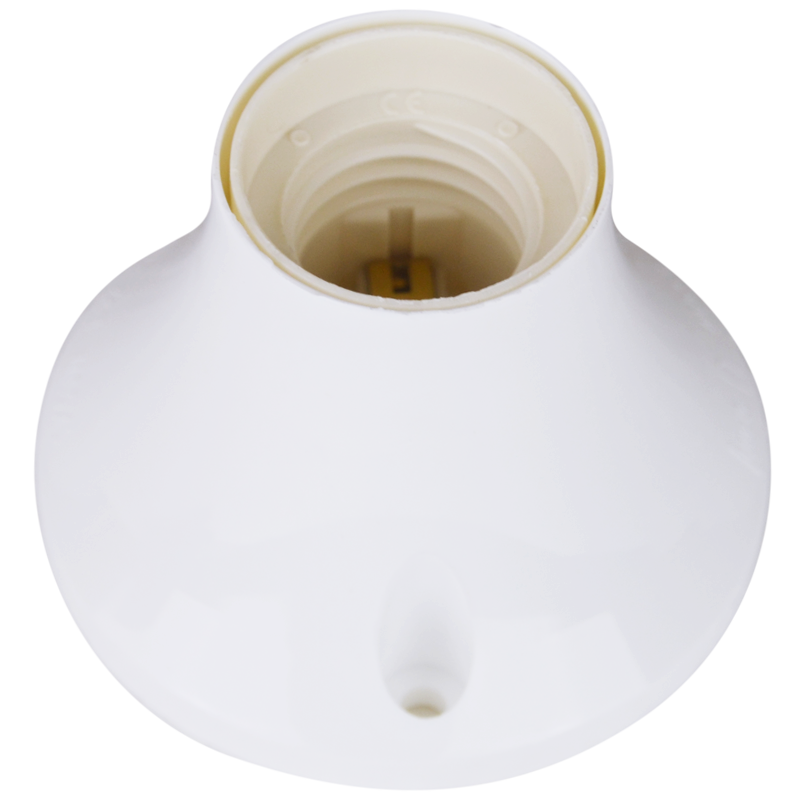 Aufbaufassung E27 Thermoplast gerade Weiss