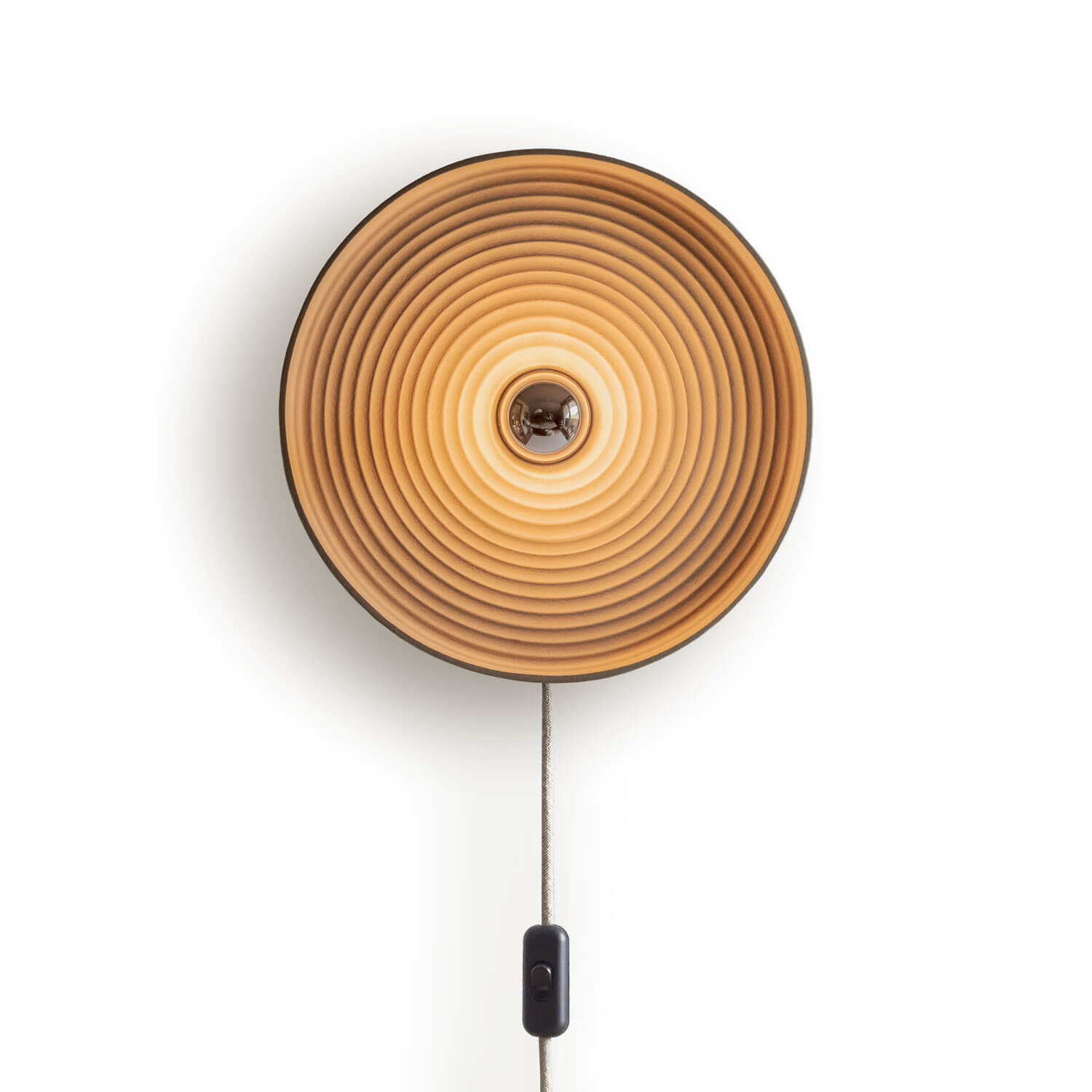 Keramik Wandlampe Callisto mit Anschlusskabel - natural | atelier mond