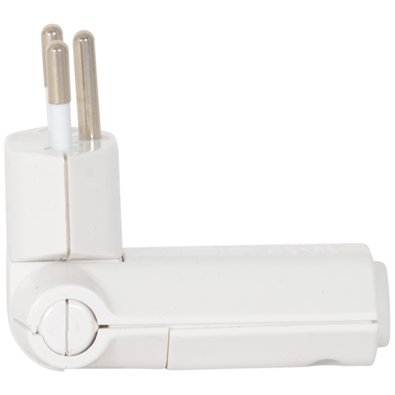 3-poliger Dreh-Winkelstecker Weiss T12