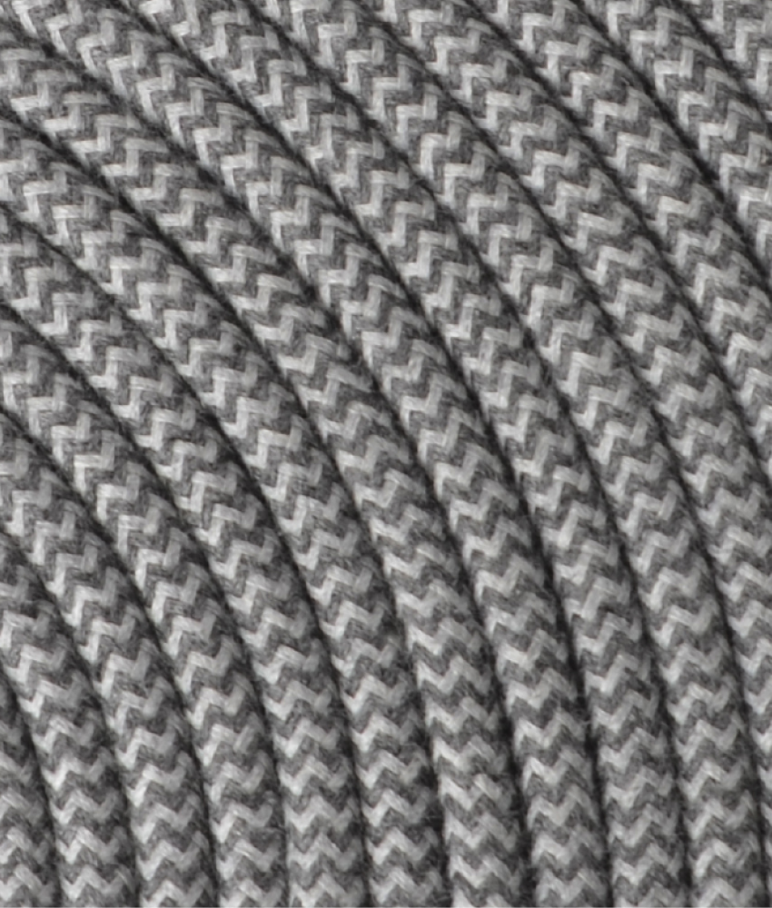 Textilkabel Filz/ Carbon Grau "Zick-Zack" TO413|TO443, 3 x 0,75mm²