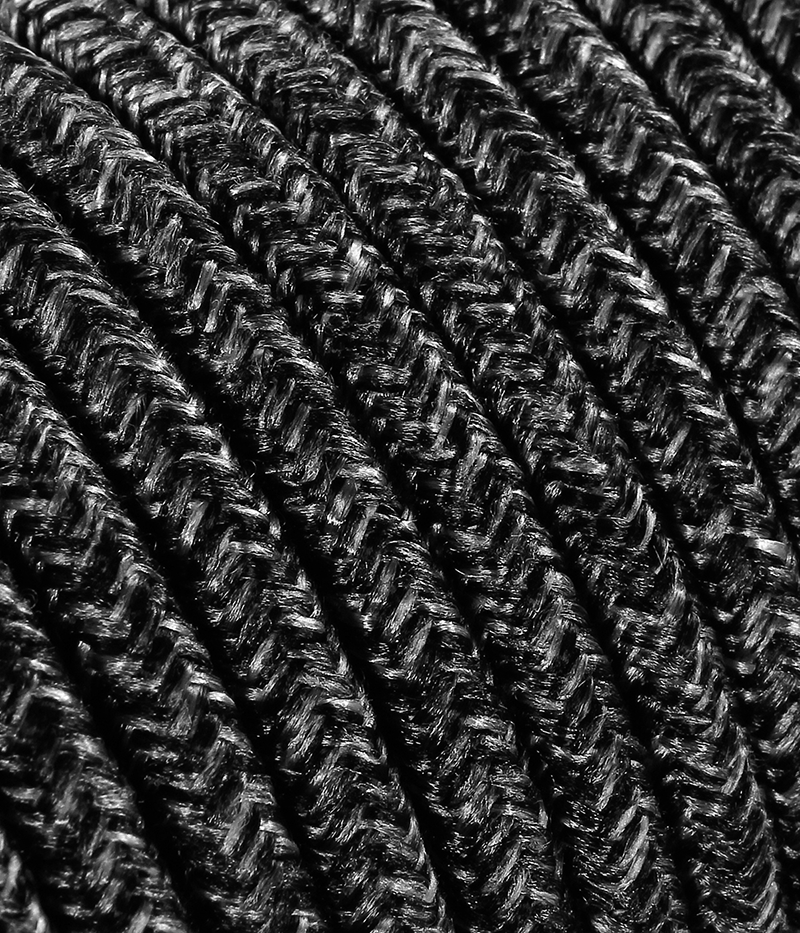 Verlängerungskabel Textil Baumwolle Dunkelgrau TO403