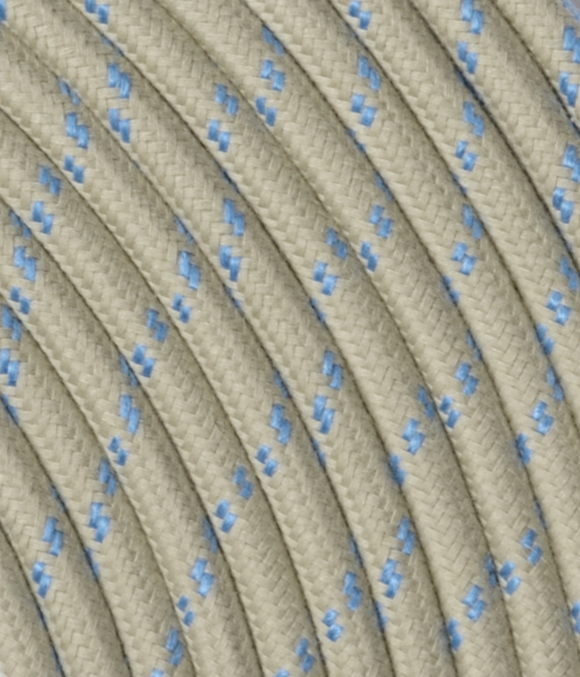 Textilkabel Himmelblau/salbeigrün 'Spago' TO421/TO430, 3 x 0,75mm²