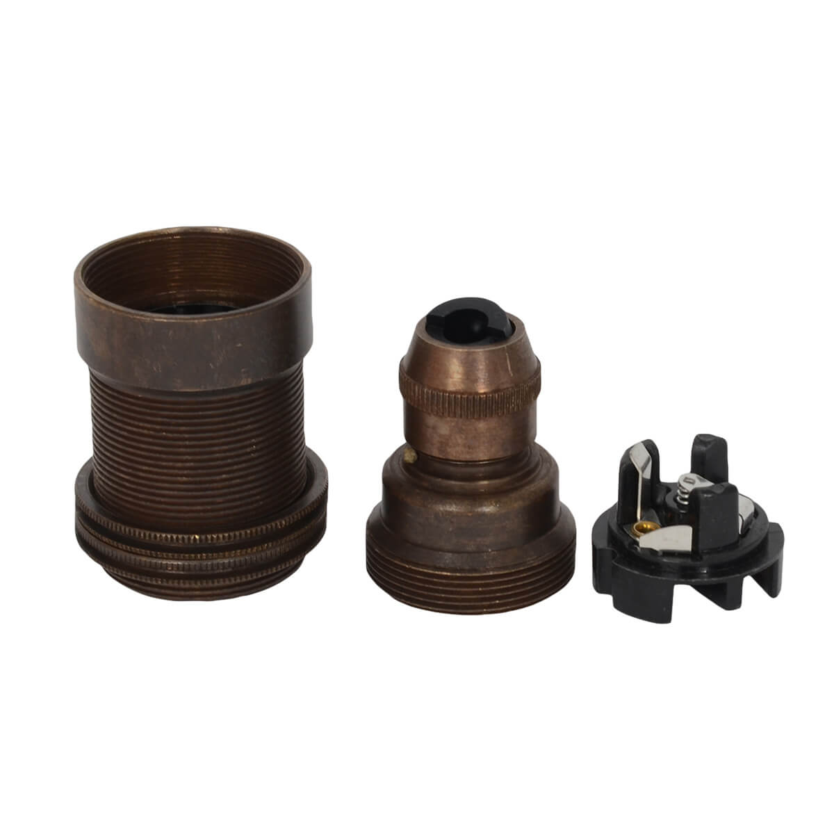 Lampenfassung E14 mit Stellring Old English