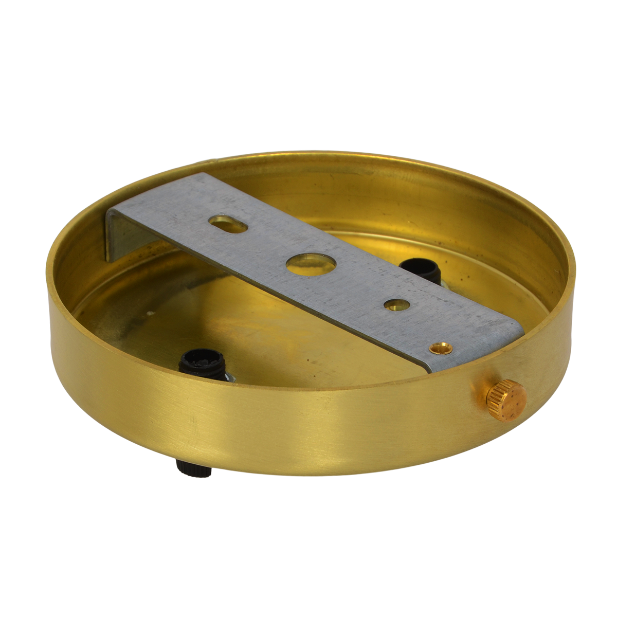 Lampenbaldachin 2-Loch Messing Satin Brass